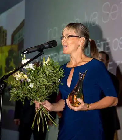 Nejlepší architekti obcí byli oceněni naším výrobkem, v Praze 2018.