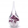 Skleněné těžítko kapka, dekor 04, fialová světlá