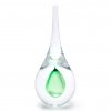 Skleněné těžítko kapka, dekor 05, zelená