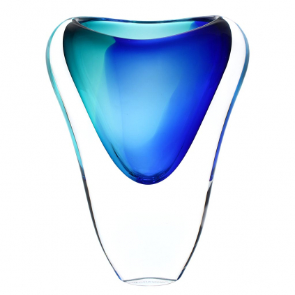 Deko Glaskunst Vase 05 AQUA - Blau und Türkis