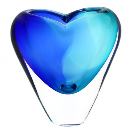 Deko Glaskunst Vase 08 AQUA - Blau und Türkis