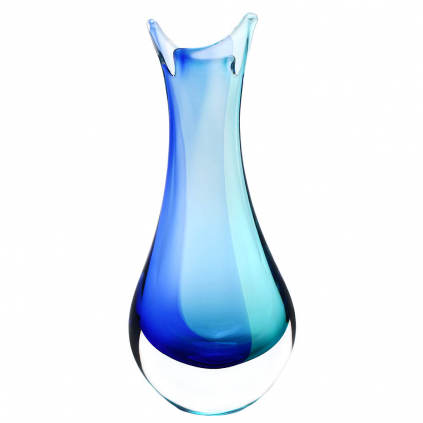 Deko Glaskunst Vase 09 AQUA - Blau und Türkis