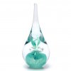 Briefbeschwerer aus Glas Tropfenform Dekor 03, Türkis