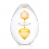 Briefbeschwerer aus Glas Eiform Dekor 08, Goldener Topas