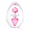 Briefbeschwerer aus Glas Eiform Dekor 08, Pink