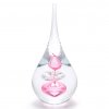 Briefbeschwerer aus Glas Tropfenform Dekor 08, Pink