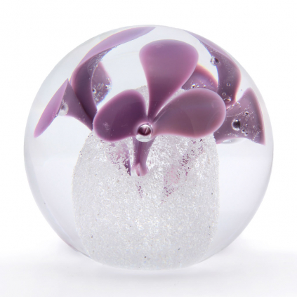 Glass Paperweight Decor 04, Light violet