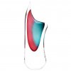 Art Glass Vase 04, FLOWER - Pink and turquoise