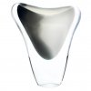 Art Glass Vase 05, MOON - Opal white and smoky black