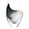 Art Glass Vase 06, MOON - Opal white and smoky black