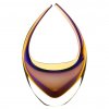Art Glass Basket, Gold topaz and amethyst