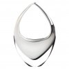 Art Glass Basket, MOON - Opal white and smoky black