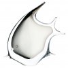 Glass Fish Figurine LF, MOON - Opal white and smoky black
