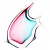 Glass Fish Figurine LF, FLOWER - Pink and turquoise