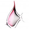 Glass Fish Figurine TF, LOVE - Pink and smoky black