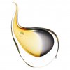 Glass Elephant Figurine, TIGER - Gold topaz and smoky black