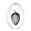 Glass Paperweight Egg Shape Decor 05, Black