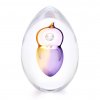 Glass Paperweight Egg Shape Decor 07, Gold topaz / Amethyst