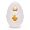 Cut Glass Paperweight Egg Shape Decor 08, Gold Topaz