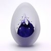 Hand-Cut Glass Paperweight Egg Shape Decor 02