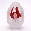 Hand-Cut Glass Paperweight Egg Shape Decor 04