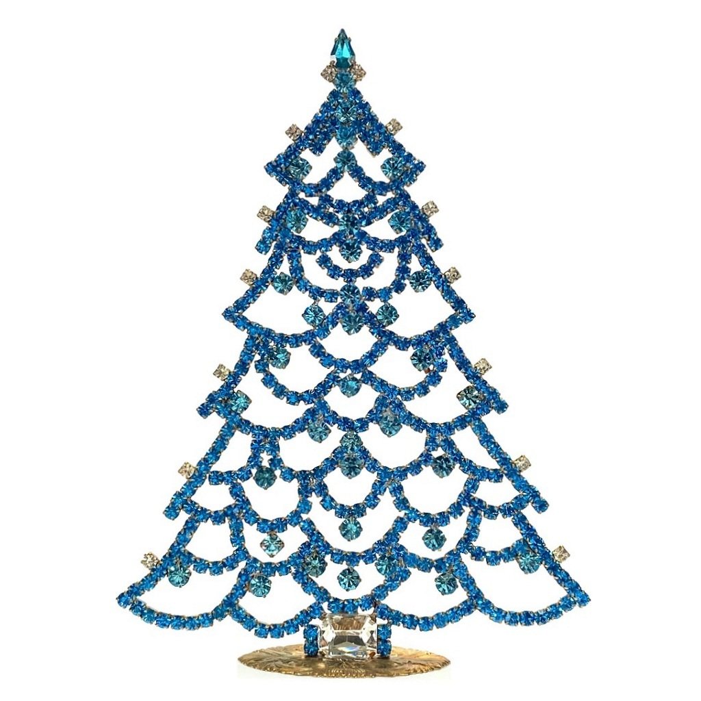 vintage czechoslovakian rhinestones standing christmas tree large 13