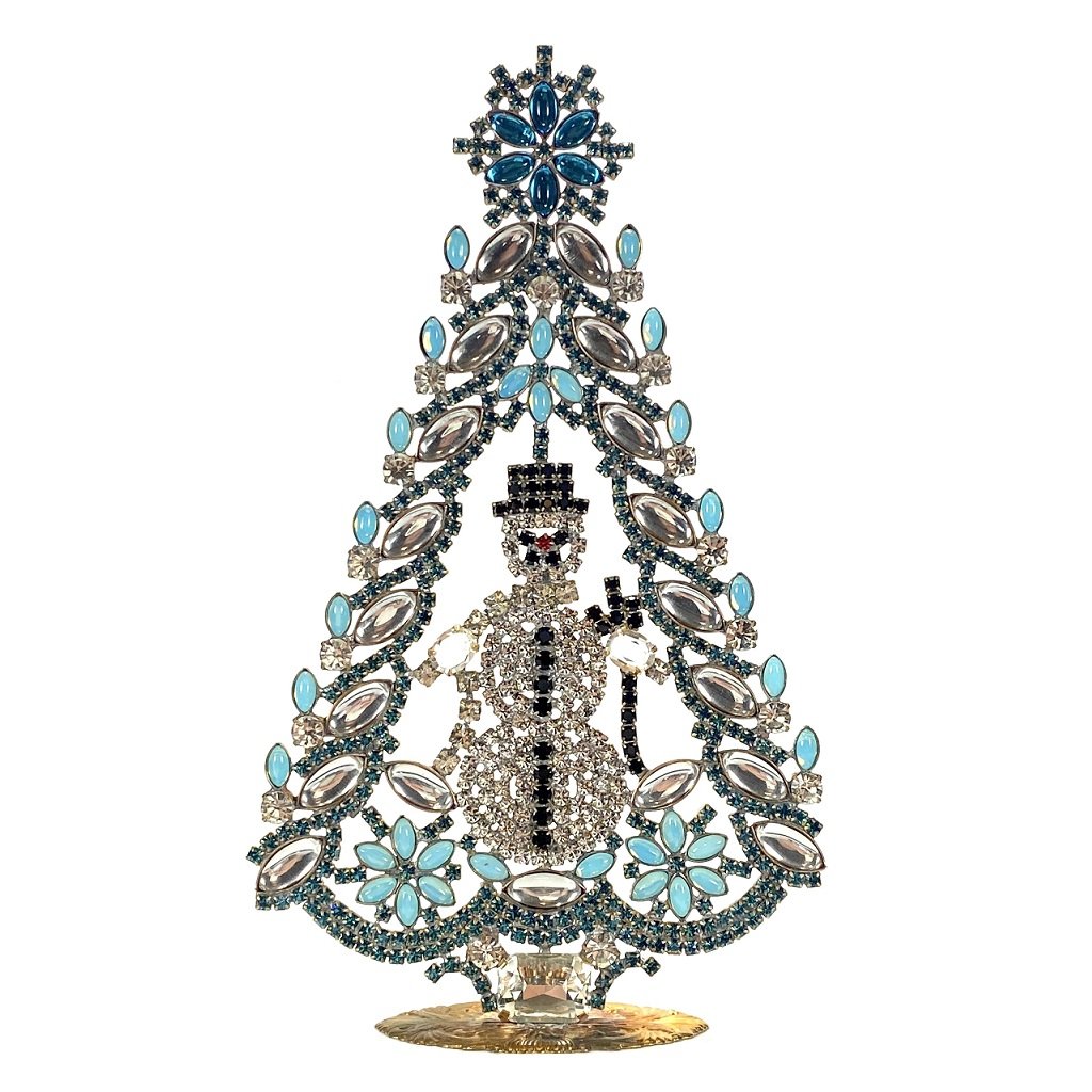 vintage czechoslovakian rhinestones standing christmas tree large 89
