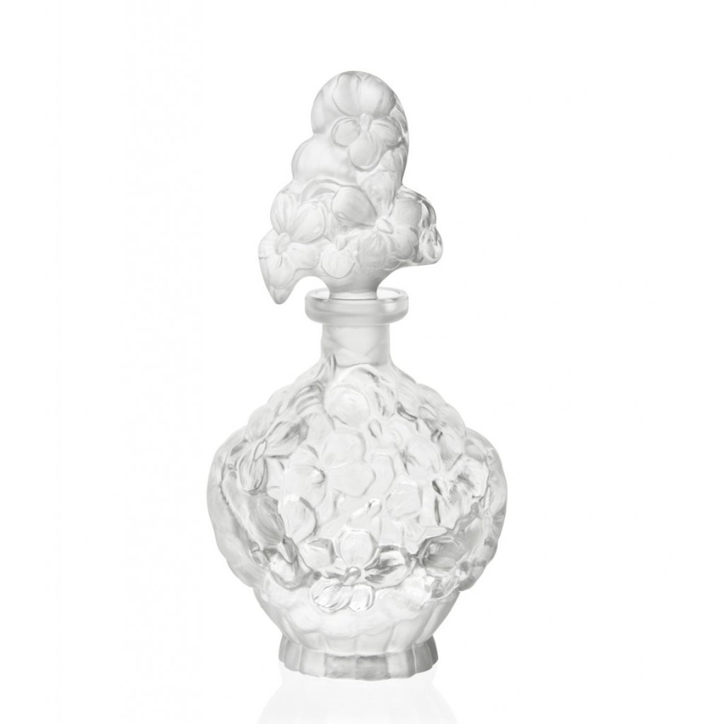 Art Deco Bohemian Collectible Perfume Bottle Satin Clear Glass 1930' H.Hoffmann