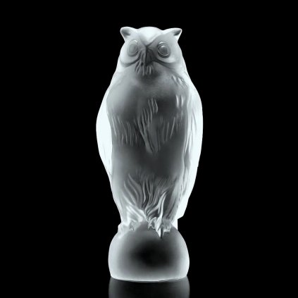 art deco glass figurine owl glass sculpture 1930 h hoffmann