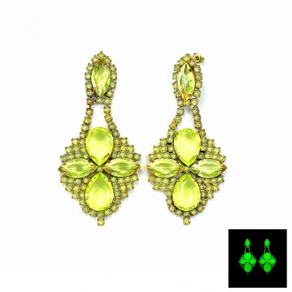 uranium glass earings