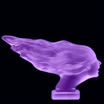hood ornament speed girl alexandrite glass Art Deco car mascot by H. Hoffmann