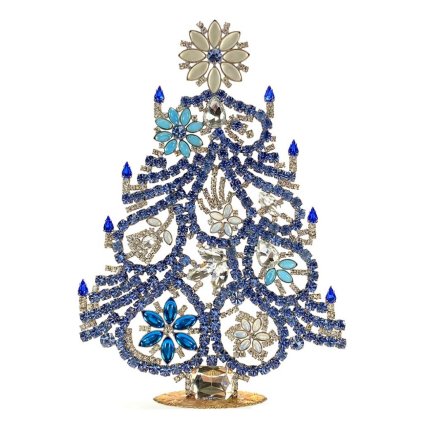 vintage czechoslovakian rhinestones standing christmas tree large 78