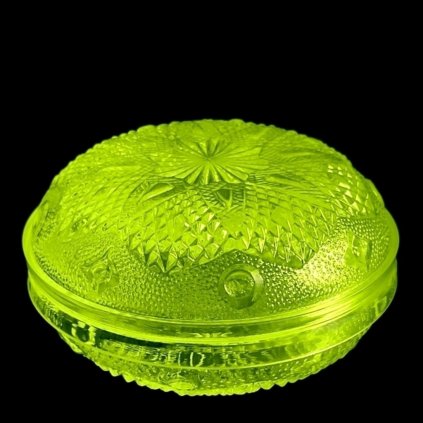 glamorous art deco vaseline uranium glass bowl jewelry box 1930 s h hoffmann 3