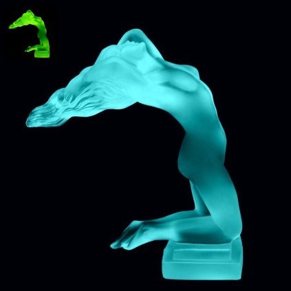 art deco sculpture hood ornament chrysis aquamarine vaseline glass 1930 h hoffmann by lalique