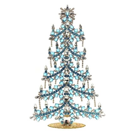 Vintage Czechoslovakian Rhinestones Standing Christmas Tree Extra Large