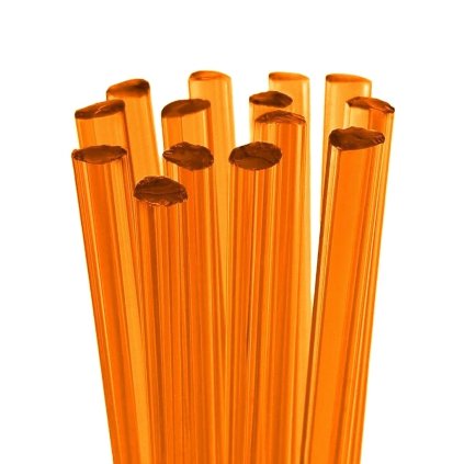Uranium glass rods – 15 Czech amber rods with UV glow for lampworking