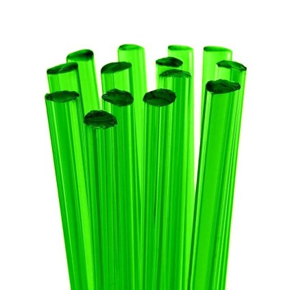uranium glass rods, 30 czech green uranium glass, uv reactive, coe 104