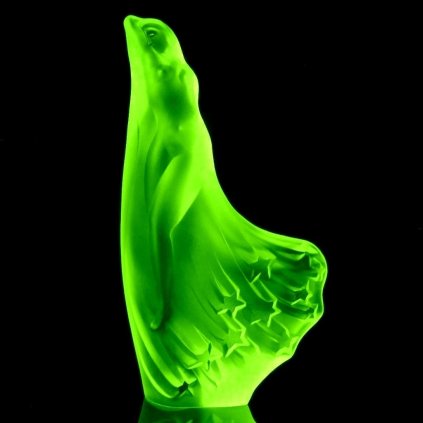 1930 h hoffmann art deco lady in the stars green uranium glass