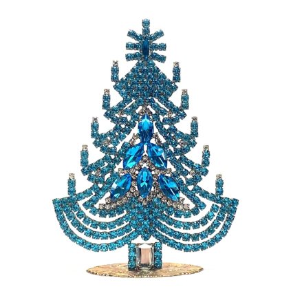Vintage Czechoslovakian Rhinestones Standing Christmas Tree Small