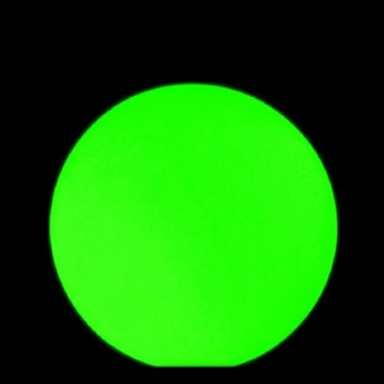 Yellow transparent uranium glass sphere paperweight 4 in with strong UV glow