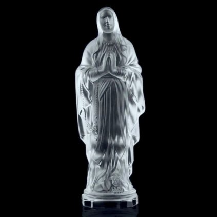 art deco 1930 glass sculpture virgin mary h hoffmann