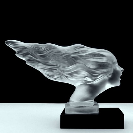 art deco glass speed girl car mascot figurine hood ornament 1930 h hoffmann 2