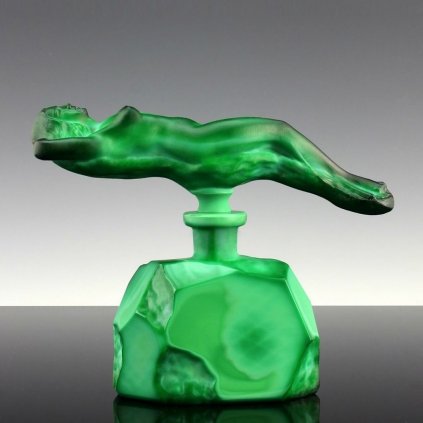 malachite perfume bottle vintage lalique
