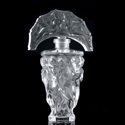 1930s H. Hoffmann Art Deco clear frosted glass perfume bottle – Graces, Lalique-style design