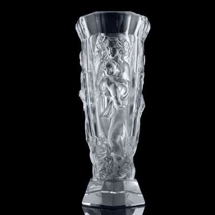 glamorous art deco frosted glass vase 1930 h hoffmann