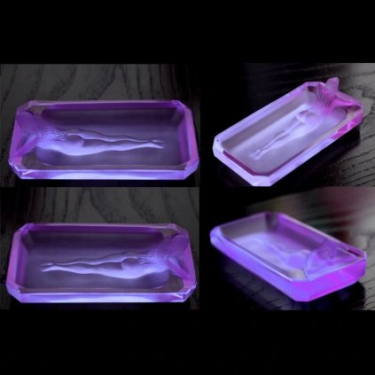 art deco alexandrite glass nude lady jewelry bowl 1930 h hoffmann