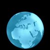 uranium glass paperweight aquamarine