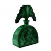 1930' H.Hoffmann Bohemian Art Deco Malachite Glass Collectible Czech Perfume Bottle