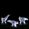 glass figurines 3 sparrows satin glass figurines 1930 h hoffmann