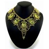 uranium glass Art Deco beetle necklace vintage jewelry